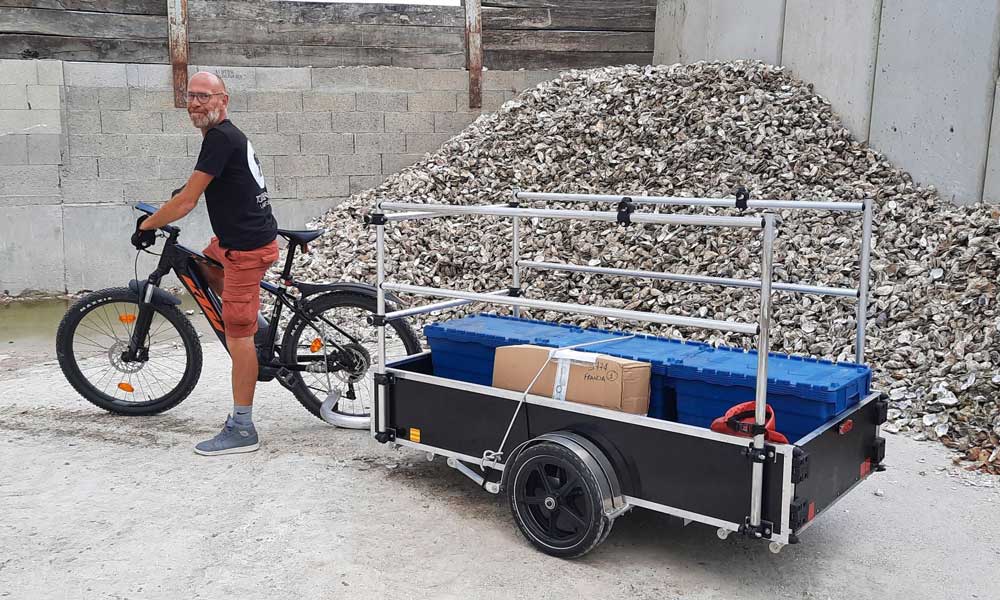 "Toutenvélo" - Collecte de déchets de coquillages à La Rochelle