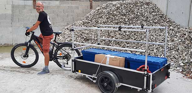 "Toutenvélo" - Collecte de déchets de coquillages à La Rochelle