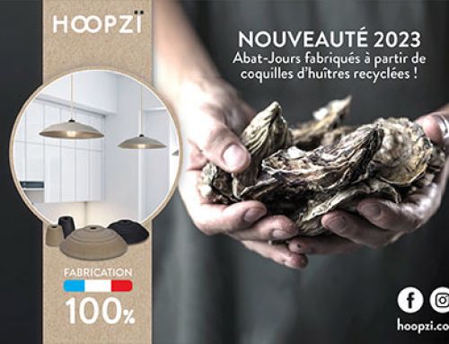 Des abats-jours fabriqués avec un biopolymère et de la poudre de coquilles d’huîtres